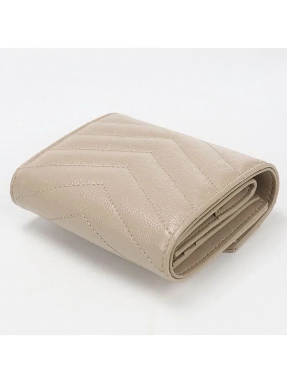 Saint Laurent Multi Fold Wallet Cassandra Trifold Leather - Picture 2 of 9